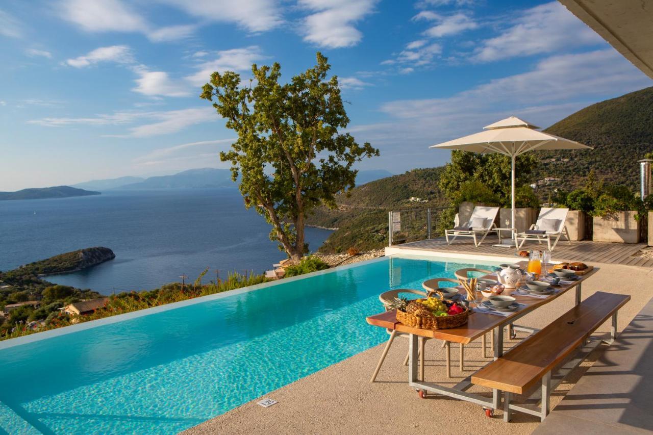 Villa Sirina Of Blue Caves Complex With Amazing View Gurantees Calm And Mind Relaxation Syvota Exteriör bild